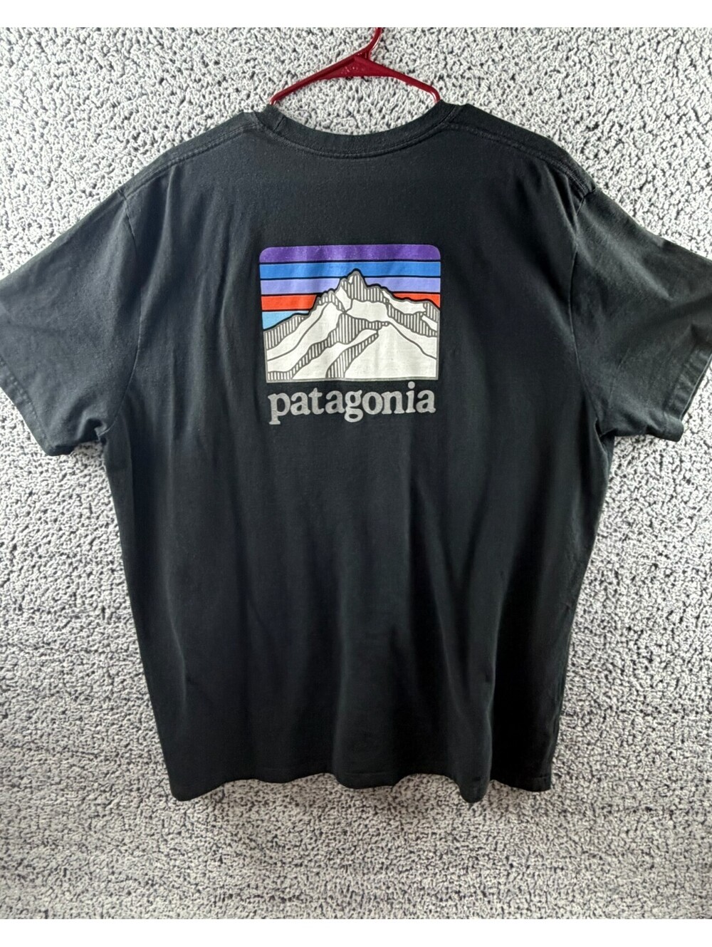 Patagonia Line Logo Ridge Pocket T-Shirt Men's XXL Black Responsibili-Tee
